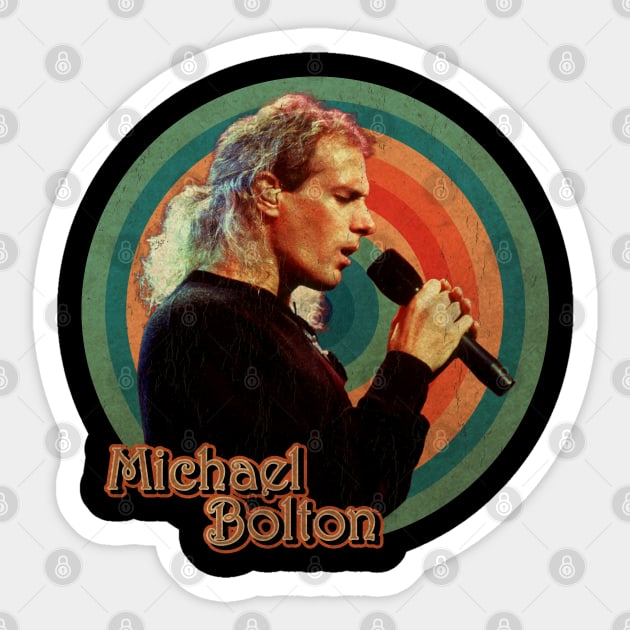 Michael Bolton 90s Retro Vintage Sticker by TuoTuo.id